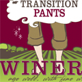 transition pants wine label